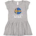 thumbnail image 3 of Inktastic I'm So Cute, I Must Be Swedish Sunflower Sweden Flag Girls Toddler Dress, 3 of 5