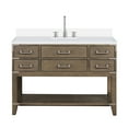 thumbnail image 3 of Norwalk 48 in W x 22 in D Grey Oak Single Bath Vanity, Cultured Marble Top, and Faucet Set, 3 of 8