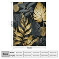 thumbnail image 4 of ARISTURING Tropical Leaves Blanket Gold and Black Palm Leaf Exotic Botanical Nature Soft Cozy Lightweight Throw Blanket for Bedroom Living Room Dorm Chair Sofa Travel, 4 of 6