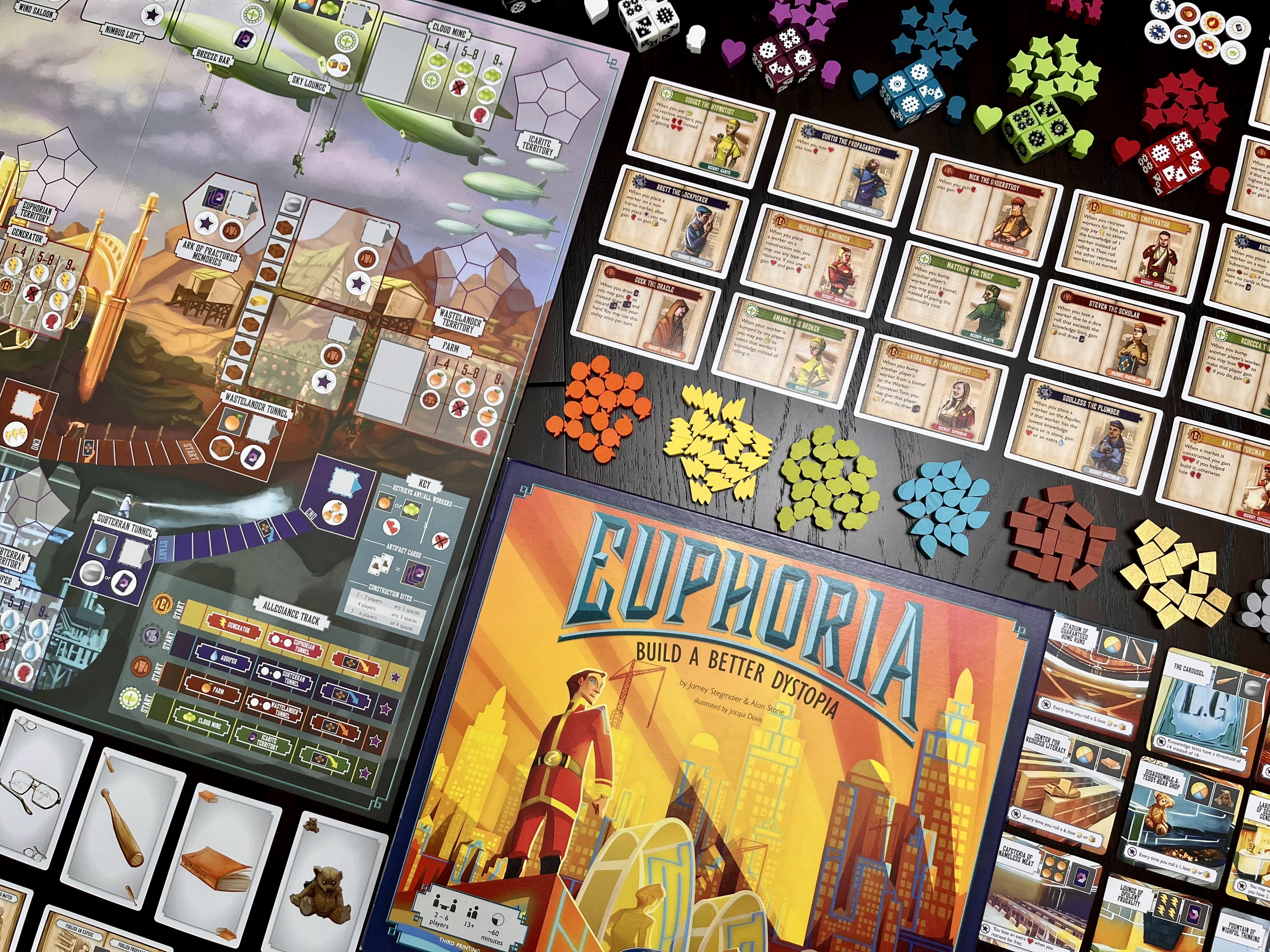 Euphoria: Build a Better Dystopia by Jamey Stegmaier - A Strategy Board Game from Stonemaier Games