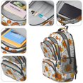 thumbnail image 4 of Basketball and Blast White Pattern Backpack for School, Cute School Bag with Adjustable Shoulder Straps and Padded Back, 16.9"x12.6"x5.9", 4 of 5