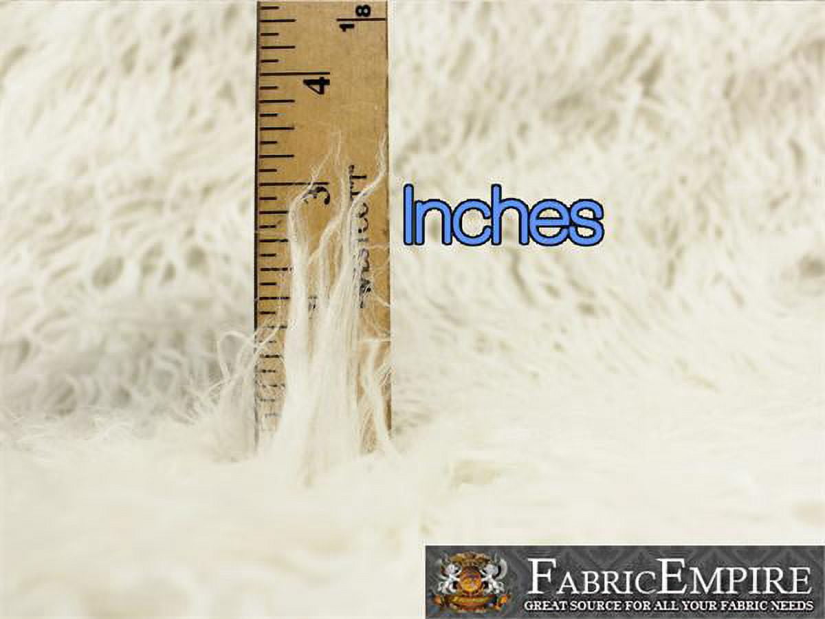 Faux Fur Long Pile Curly Fabric ALPACA WHITE / 60" Wide / Sold by the Yard