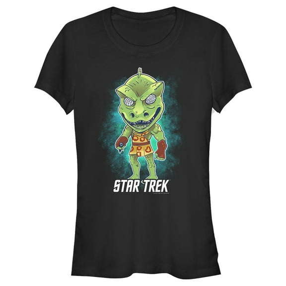Junior's Star Trek: The Original Series Cartoon Gorn Alien  Graphic Tee Black X Large