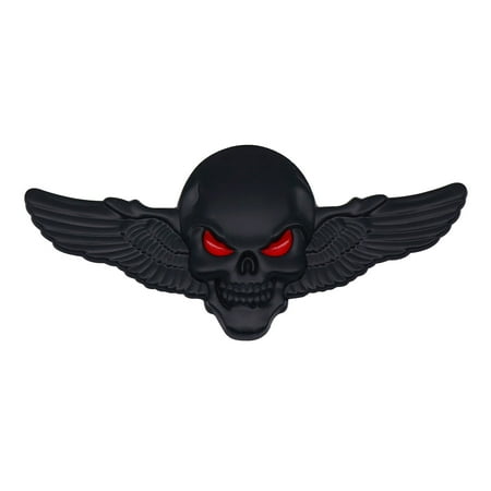 Wing Car Decal Skull Metal Car Sticker Waterproof Decal Car Accessoires Emblems Decoration Sticker