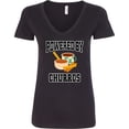 thumbnail image 3 of Inktastic Powered by Churros and Chocolate Women's V-Neck T-Shirt, 3 of 5