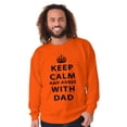 thumbnail image 3 of Keep Calm And Agree With Dad Crown Men's Big & Tall Crewneck Sweatshirt Brisco Brands 4X, 3 of 4