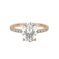 thumbnail image 3 of Cora Jewellery 1.68CT Oval Moissanite Enagagement Ring for Women, 18K Rose Gold, 3 of 8