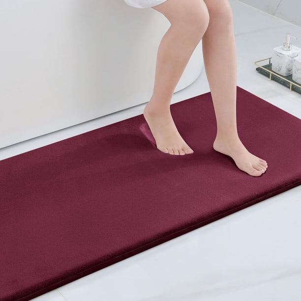 Alfombra de baño Smiry de espuma viscoelástica extrasuave, absorbente, 120 x 60 cm