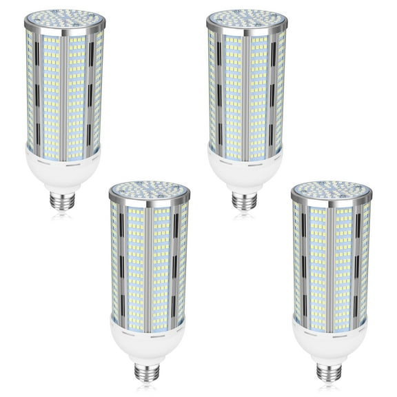 4Pack 100W LED Corn Bulbs,12000 Lumen,6000K Daylight White,E26/E39 Base LED Corn Light Bulb,AC85-265V,LED Replacement Metal Halide HID CFL for Commercial Industrial Lighting Warehouse Garage Workshop