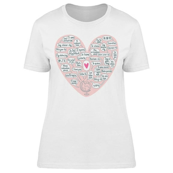 Bubbles With Words To Love You T-Shirt Women -Image by Shutterstock, Female Large