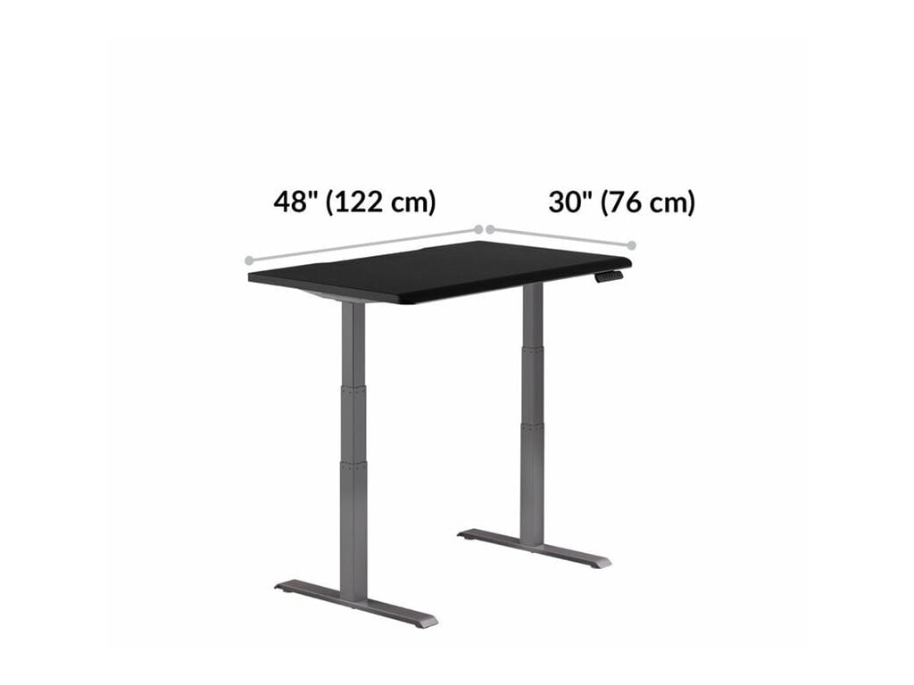 Vari ComfortEdge Electric Standing Stand Up Desk Ergonomic Work and Gaming Table, 48x30” Black