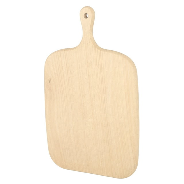 Small Cheese Board, Beech Wood Cutting Board with Thick Handle, Cutting Board for Bread, Cheese, Meat and Fruit, Serving Tray for Kitchen