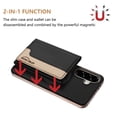 thumbnail image 2 of Decase Premium Flip Magnetic Wallet Case Compatible with Samsung Galaxy A36 5G, Shockproof RFID Wallet Protection Cover with Credit Card & Cash Slot,PC+TPU & PU Leather Hybrid Back Cover,Black, 2 of 12