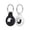 Black + White, variant on YUNOVA 2 Pack Shockproof Silicone AirTag Holder Keychain, Scratch Resistant Protective Case, Compatible with Apple AirTag, Anti-Lost Cover for Keys Pet Collar Bag