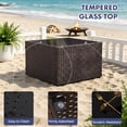 thumbnail image 4 of EDX 7 Piece Outdoor Wicker Patio Furniture Set, PE Rattan Sectional Conversation Set with Tempered Glass Coffee Table, Washable Cushions & Pillows for Backyard, Garden, Poolside, Brown, 4 of 7