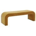 thumbnail image 4 of SAFAVIEH Couture Caralynn Solid Velvet Modern Bench, Butterscotch, 4 of 6