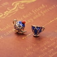 thumbnail image 4 of Eosunjian Vintage Asymmetric Enamel Teapot Cup Pendant Women Stud Earrings Gift Jewelry, 4 of 12