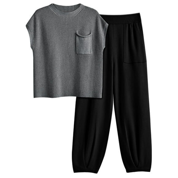 Conjunto de ropa LILLUSORY, dos conjuntos de 2 piezas para mujer, primavera y verano