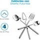 thumbnail image 2 of Juego de Cubiertos Bluelander 4 piezas Plateadas con Acabado Mate, 2 of 4
