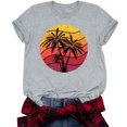 thumbnail image 4 of RKSTN T-Shirts Graphiques pour Femmes Col Rond Manches Courtes Blouse de Plage Hauts Aguichant Impression Régulière Chemises, 4 of 5