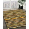 thumbnail image 2 of Ahgly Company Indoor Square Abstract Orange Gold Oriental Area Rugs, 8' Square, 2 of 6