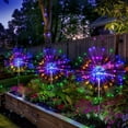 thumbnail image 2 of Luces solares para fuegos artificiales Colcutee, 200 LED, paquete de 4 unidades, IP65, impermeables, 2 of 7