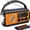 Orange, variant on Baxlen 20000mAh Emergency Weather Radio with Solar Hand Crank, NOAA/AM/FM/WB, Flashlight, Green