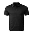 thumbnail image 4 of hoksml Men's Classic T Shirt Solid Color Collared Polo Shirt Basic Short Sleeve Tops Summer Lightweight Breathable Mesh Tee Shirts Classic Golf Shirts, 4 of 5