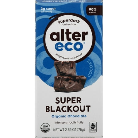 Alter Eco - Deepest Dark Super Blackout Organic Chocolate Bar , 2.65