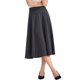 thumbnail image 1 of FALDA A-LINE PARA MUJERES INSPIRE CHIC, CINTURA ALTA, MIDI, CON PLIEGUES, GRIS, PARA OFICINA, 1 of 6