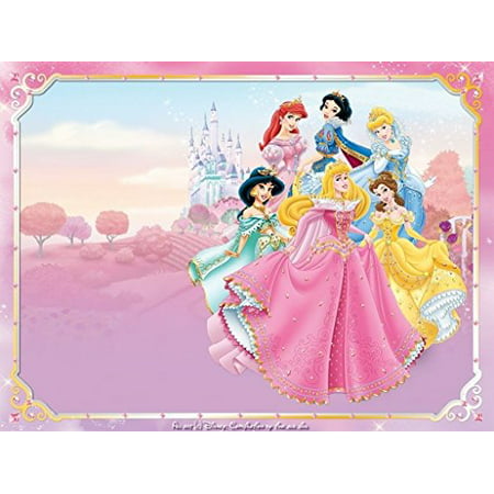 1/2 Sheet Disney Princess Ariel Aurora Bella Cinderella Tiana Snow White Edible Photo Birthday Cake Topper Frosting Sheet Personalized Party
