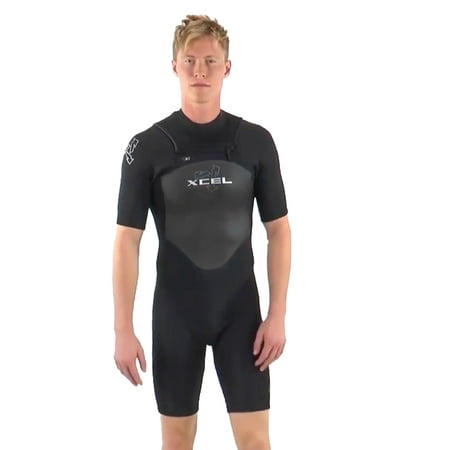 Amish Chests - XCEL Men's Axis 2.0 Chest Zip Spring Suit, Black, Small