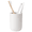 Matte Off White - Smooth - Skinny, variant on BosilunLife 14oz Matte Ceramic Toothbrush Holders, Calcination at 1280℃, Recyclable Toothbrush Cup for Bathrooms Counter Organizer (Black)