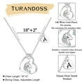 thumbnail image 3 of Turandoss 14K White Gold Plated Colorful Cz Initial Unicorn Heart Pendant Necklaces for Teens Little Girls Daughter Kids Jewelry Birthday Gifts for Women Girls Age 6-8, 3 of 10
