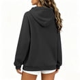 thumbnail image 4 of Hoodies for Women Oversized Trendy Fall Sweatshirt Pullover Fleece Long Sleeve Sweaters Winter Y2k Clothes Black M, 4 of 7