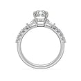thumbnail image 2 of 0.80 Ct Brilliant Cushion Cut Genuine Diamond Sparkle Solitaire with Accents Engagement Ring for Women Solid 14K White Gold Size 6.5, 2 of 6