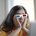 thumbnail image 2 of 60 gafas de película 3D de papel, gafas 3D anaglifo, gafas 3D universales, 2 of 6