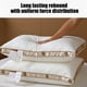 thumbnail image 4 of Almohada de plumón de calidad hotelera | Núcleo de plumas suave y firme | 48 x 74 cm (18,89 x 29,13 pulgadas) | Funda de poliéster blanca | Lavable a máquina | Ideal para dormir boca arriba, de lado, 4 of 7