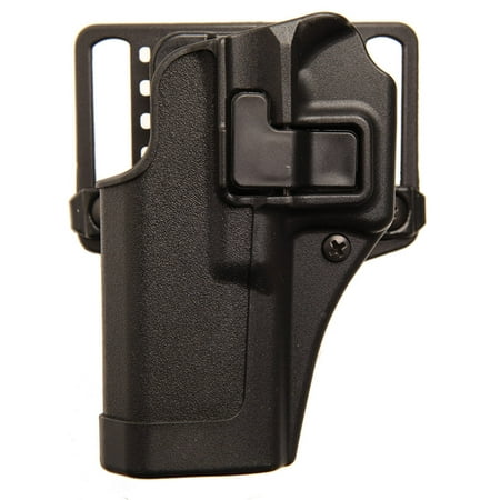 Serpa CQC Belt Loop and Paddle Holster For Glock 19/23/32/36 - Left Hand, Black, Passive retention detent adjustment screw and SERPA Auto Lock release By
