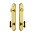 thumbnail image 3 of Grandeur 839563 Arc Solid Brass Tall Plate Single Cylinder Keyed Entry Set - Brass, 3 of 6