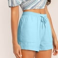 thumbnail image 3 of Diufon Womens Dressy Shorts Plus Size Summer Casual Elastic Waist Drawstring Comfy Pull On Shorts with Pockets, 3 of 9