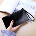 thumbnail image 4 of Cartera con cremallera para mujer, cartera larga con múltiples tarjetas, cartera multifunción con correa para la muñeca, 4 of 6