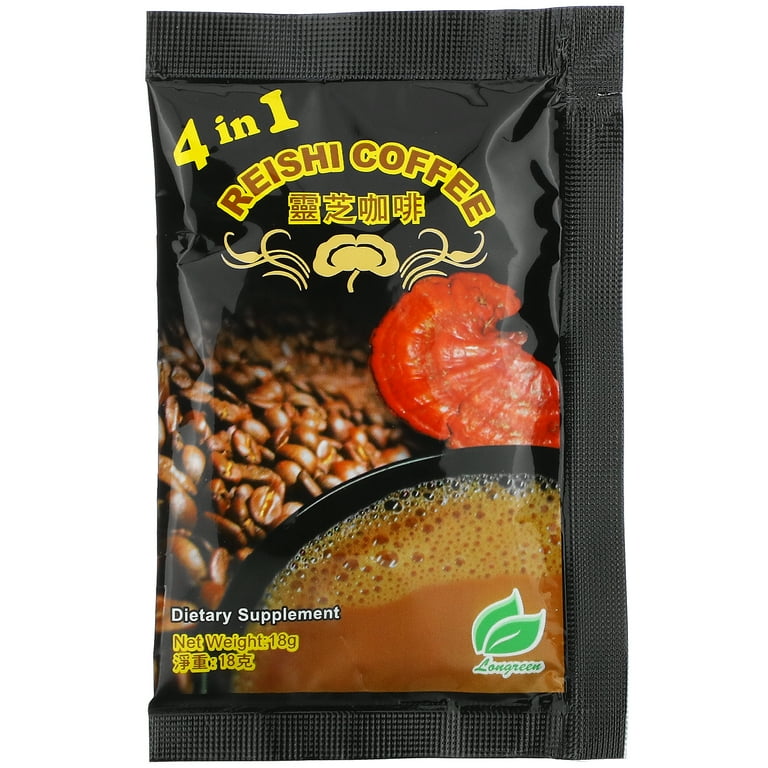 Longreen 4 in 1 Reishi Coffee 10 Sachets 18 g Each Walmart