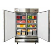 NSF 54'' Reach In Refrigerator 47Cu.ft. Commercial 2-Door Upright Refrigerator in Stainless Steel