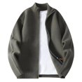 thumbnail image 1 of KIHOUT Men's Textured Knit Cardigan - Black Cable Pattern with Ribbed Trim for Casual Sophistication, 1 of 2