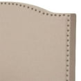 thumbnail image 3 of Baxton Studio Benjamin Lit Arqué Moderne et Contemporain en Lin Beige Taille Simple avec Clous, 3 of 6