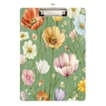 thumbnail image 2 of 12.5x9 Inch Acrylic Clipboard with Metal Clip – Single-Sided Print & Retractable Hook，Watercolor Pastel Flowers Tulips, 2 of 8