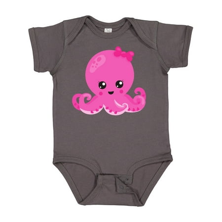 

Inktastic Cute Octopus Little Octopus Baby Octopus Hearts Gift Baby Girl Bodysuit