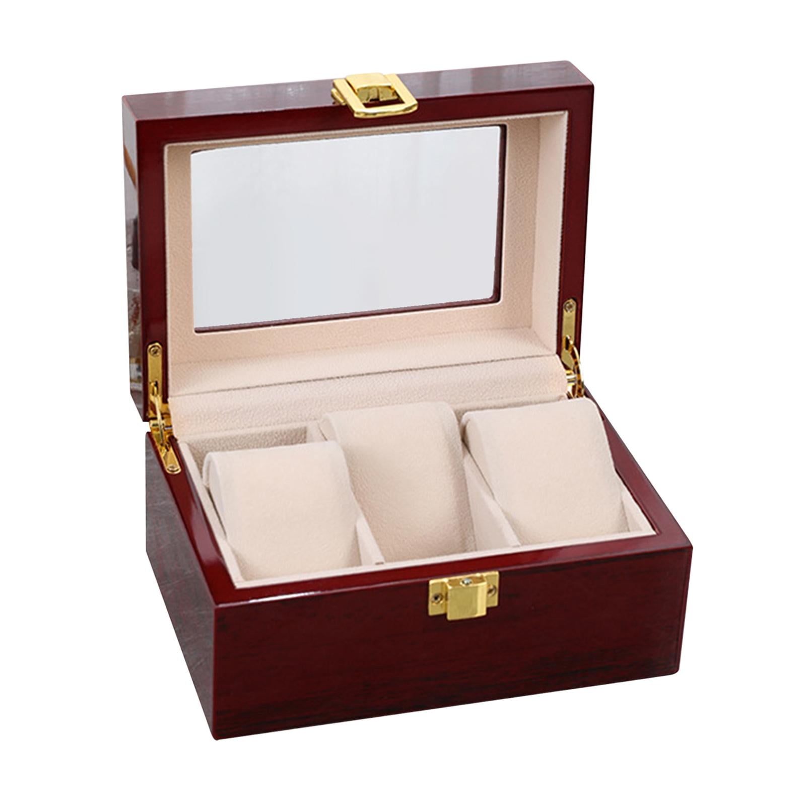 Watch Storage Box , Box, Elegant Luxury Lockable with Lid Watch Case