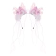 thumbnail image 2 of Diadema con orejas de para Día de Acción de , accesorios fotográficos de Halloween para niñas Rosa Blanco, 2 of 6
